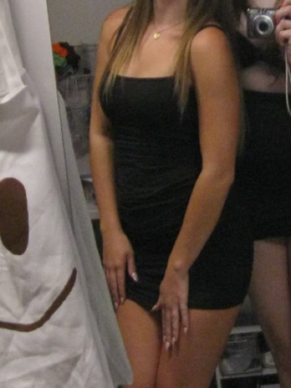 hot black spaghetti strap short party going out bar summer dress - Picture 2 of 4